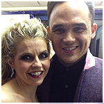 Shelley with Gareth Gates at 'Bobby Davro's Gala Spectacular'.