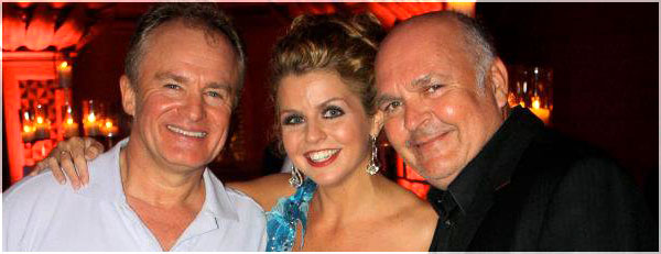 Shelley with Bobby Davro.